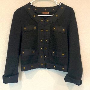 Black Tweed cropped blazer xs